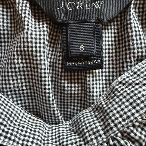 J. Crew gingham square neck blouse top - Picture 2 of 6